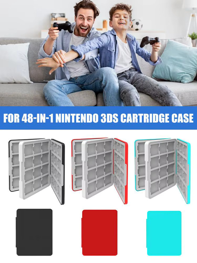 Nintendo 48-in-1 Spielkarten-Halterung in Rot für Nintendo 3DS, 3DS XL, NDSL, DSi, DSi LL/XL Lite und Lite als Aufbewahrungsbox und Organizer für Spielmodule - Bild 3