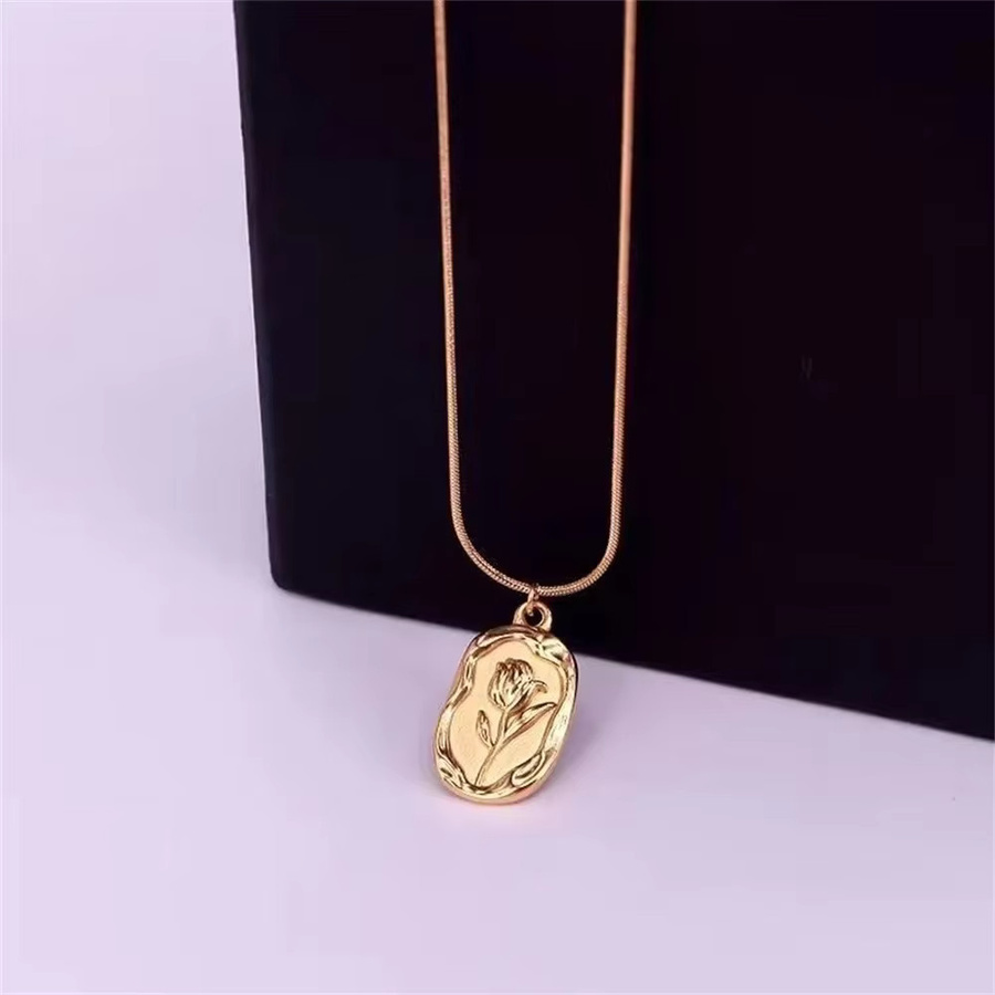 MAA-OE Halskette Rose Anhänger, Gold, Damen, Vintage - Bild 4