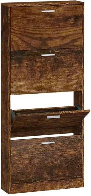 vidaXL Schuhschrank Räuchereiche Modern Wandmontage B/T/H: 59 x 17 x 150 cm - Bild 1