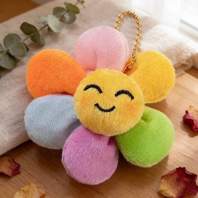 Sonnenblumen-Anhänger Kawaii Plüschtier, Puppe, 0-10cm, ab 14 Jahre - Bild 1