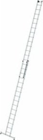 MUNK Aluminium-Schiebeleiter 2-teilig mit nivello-Traverse, Farbe: Silber, 2 x 16 Sprossen - Bild 1