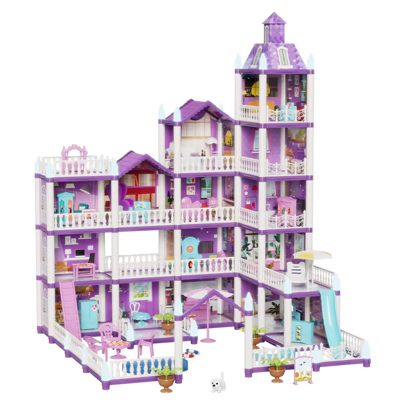 CONUSEA DIY Villa Schloss Montage Puppenhaus, Mini Möbel Zubehör, Fantasy - Bild 5
