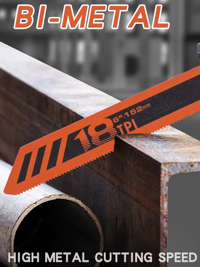 10-teiliges Set Säbelsägeblätter aus Kohlenstoffstahl in Orange für Holz, Kunststoff und Aluminium - Bild 4