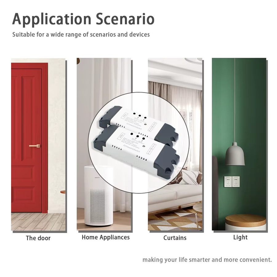 eWeLink Smart Switch Modul C WiFi und RF433 Empfänger mit 2 Kanälen in Weiß zur Steuerung von Toröffner und Geräten via Alexa - Bild 3