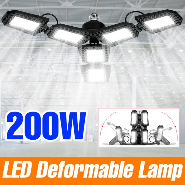 CanLing LED E27 Glühbirne für Garage und Keller, 200W Deckenleuchte in Schwarz oder Weiß - Bild 1