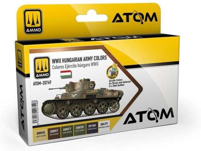 AMMO by MIG Jimenez WWII Hungarian Army Colors Set, Bunt / Mehrfarbig - Bild 1