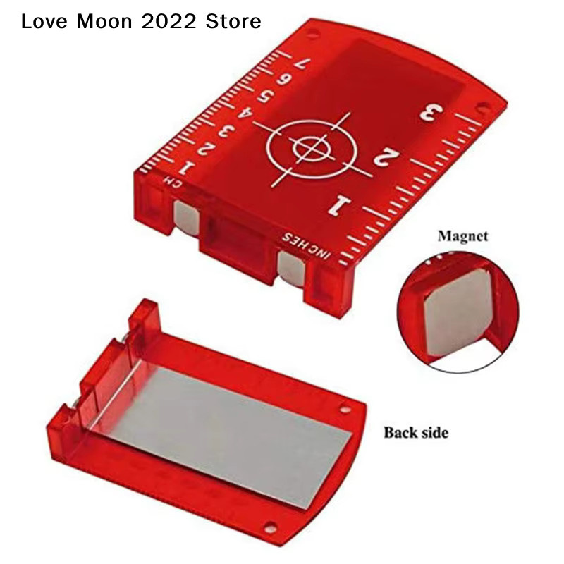 HUXUAN Magnetische Laser-Nivellierkarte für Rot- und Grünlinien, B/H: 10 x 7 cm - Bild 1