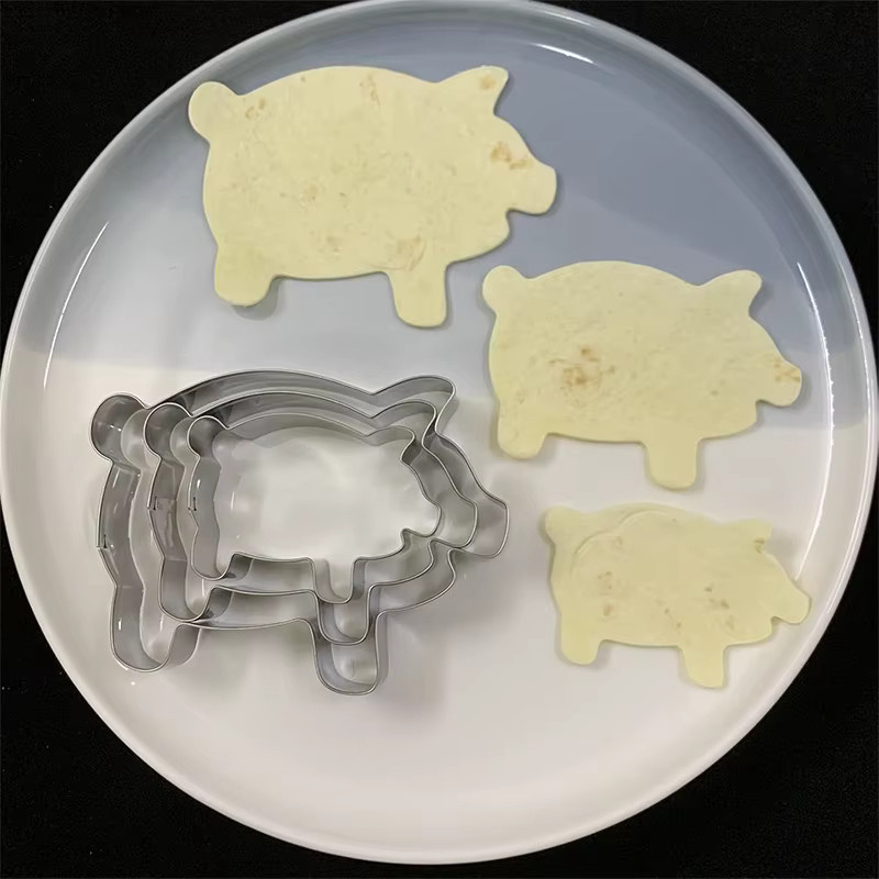 LMETJMA Edelstahl Ausstecher Schwein in Silber für Kekse, Cookies und Fondant - Bild 2