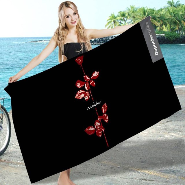 Depeche Mode Strandtuch aus Mikrofaser und Baumwolle, bunt, B/H: 30 x 60 cm - Bild 1
