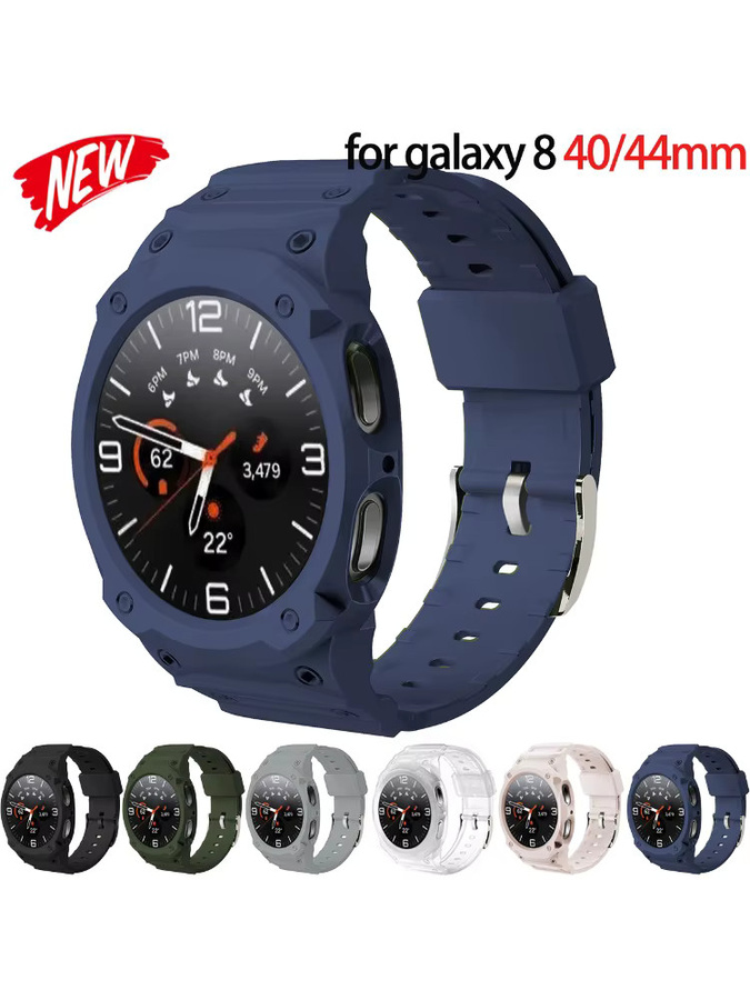 CAOWTAN Uhrenzubehör, TPU-Hülle und Armband für Samsung Galaxy Watch 8, transparent, Unisex - Bild 5