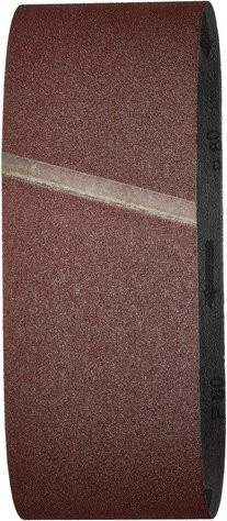Wolfcraft Schleifband Korund für Holz und Metall, Körnung k80, Farbe: Rot - Bild 1