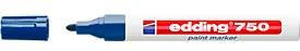 Edding 750 Lackmarker Permanent Blau mit Bullet-Spitze für Metall und Kunststoff - Bild 3
