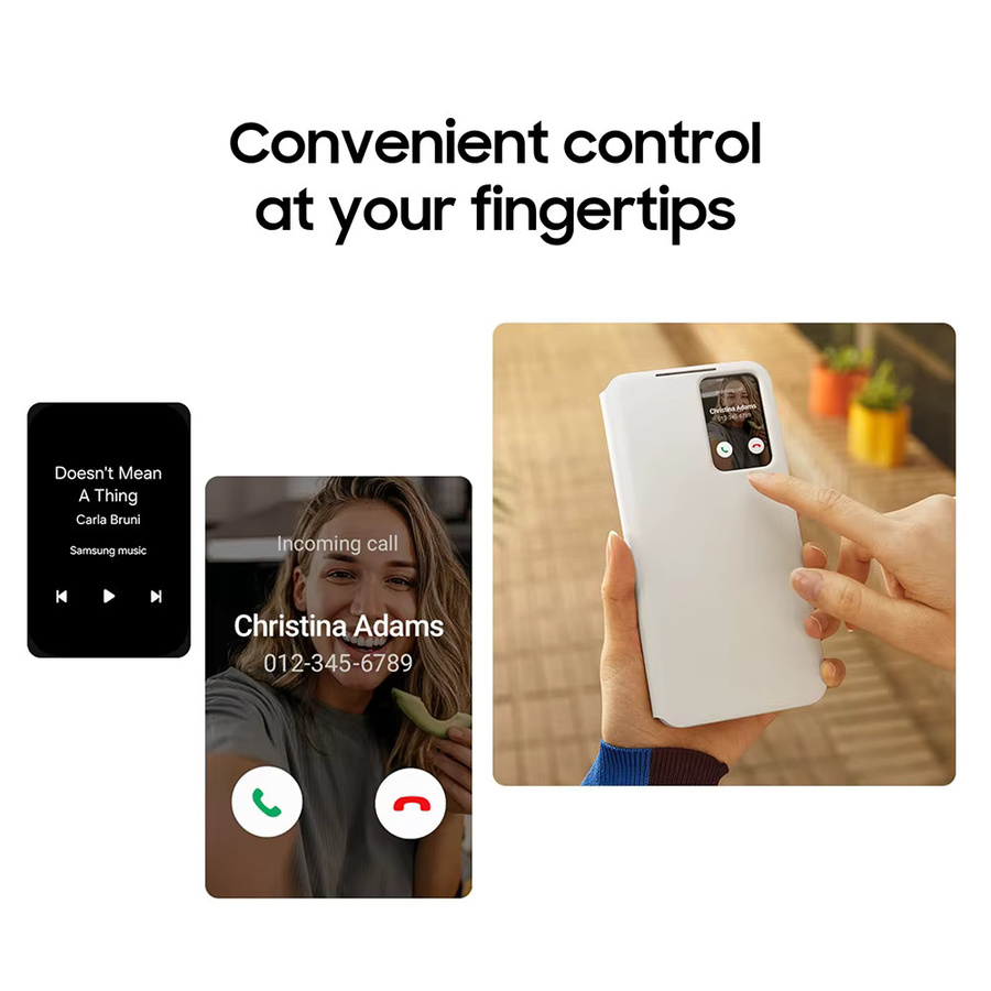 Samsung Smart View Wallet Smartphone Hülle für Galaxy S24 und Galaxy S24 Plus in Weiß - Bild 4