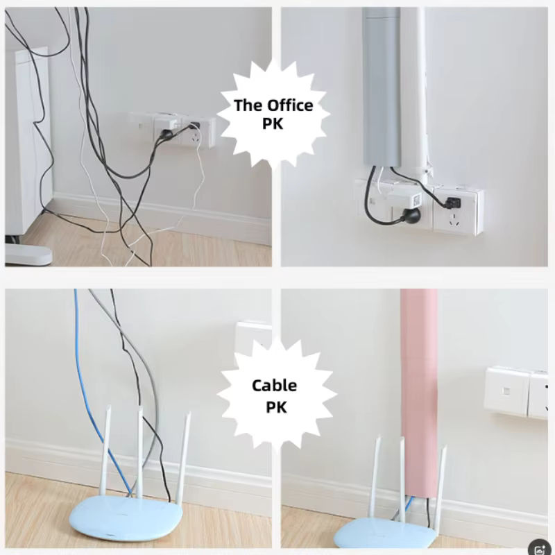 Selbstklebende Kabelkanal-Abdeckung für Wand-Flachbildschirme in Weiß, 29,5 cm Länge, Kabel-Organizer zur Kabelmanagement-Aufbewahrung - Bild 3