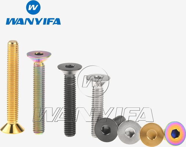 Wanyifa Titan-Ti Senkkopfschraube mit Innensechskant in Grau und Multicolour, M6 - Bild 1