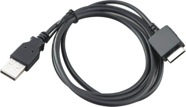 Sony USB-Daten- und Ladekabel in Schwarz für MP3 MP4 Walkman Musikplayer, kompatibel mit Sony A720, S544, S703, E353 und X1050 - Bild 1