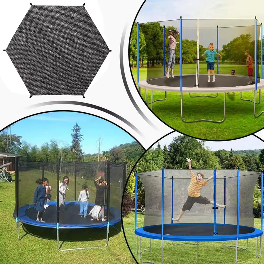 JOCESTYLE Trampolin-Sonnenschutzabdeckung in Schwarz mit Anti-UV-Schutz für Garten und Spielplatz - Bild 4