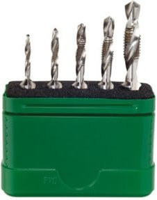 Wiha Kombigewindebohrer-Bit Set 5-tlg. 1/4 Zoll in grüner Kunststoffbox - Bild 1