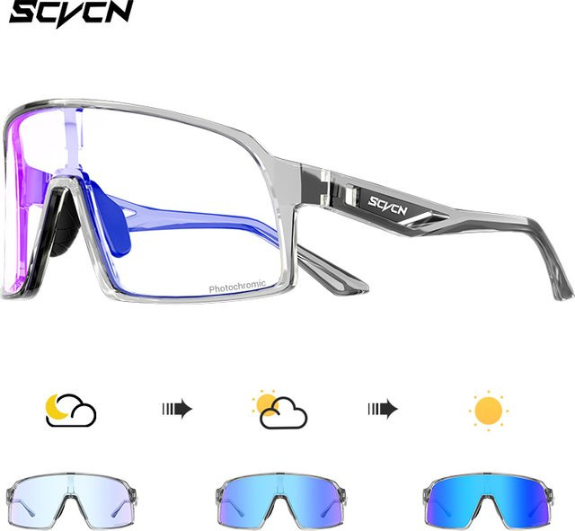Scvcn Sportsonnenbrille, Vollrand, black, unisex, Kunststoff - Bild 1