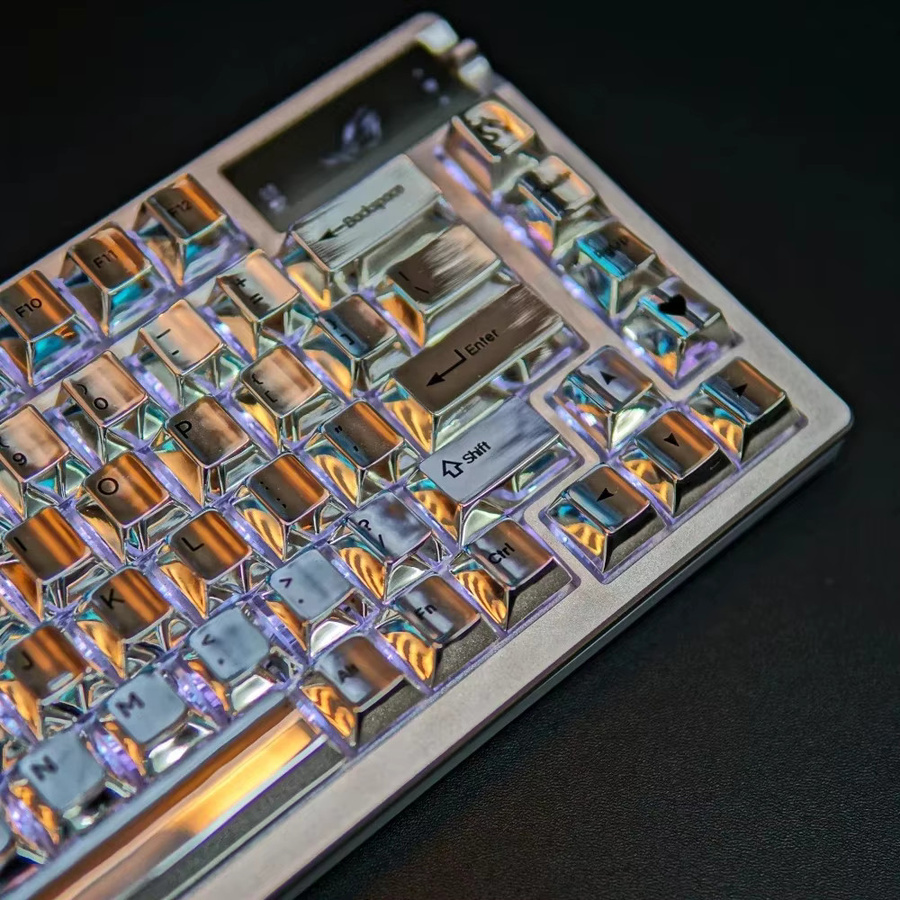 ECHOME Metall-Tastenkappen-Set aus Aluminium mit 104 Tasten in Silver für mechanische Tastaturen (80 % und 100 %) - Bild 2