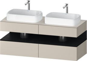Duravit Waschtischunterschrank Qatego in mattem Taupe, B/T/H: 140 x 55 x 60 cm - Bild 1