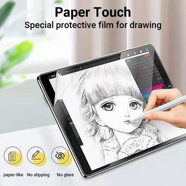 Papierähnliche Displayschutzfolie für Samsung Galaxy Tab S6 Lite, S7, S8, S9 FE, S9 FE+, A8, A9, A9 Plus, T225, P615, P610, X115 - Bild 1