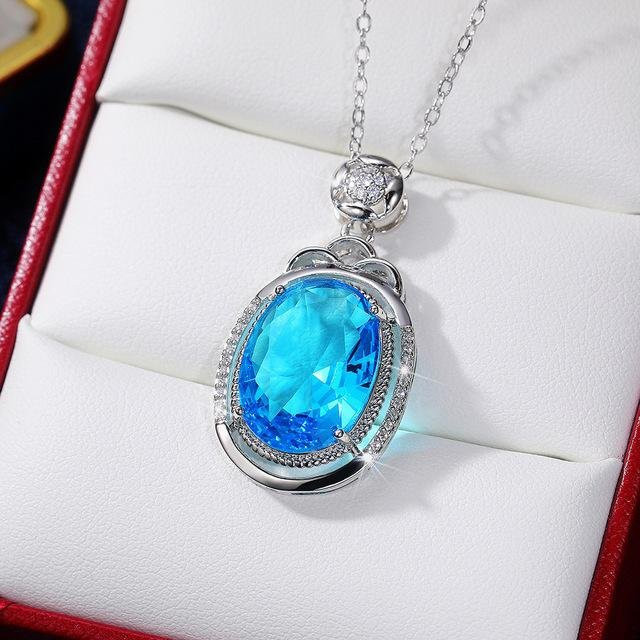 Anhänger Topas, 925 Silber, Blau, Damen - Bild 1