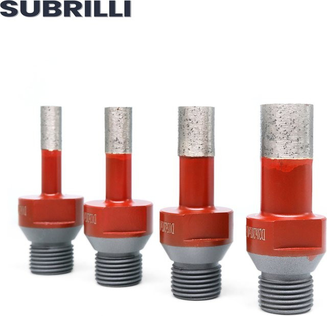 SUBRILLI Diamant-Sinterkernbohrer Lochsäge für Stein, Marmor und Keramikfliesen, Farbe: Rot - Bild 1