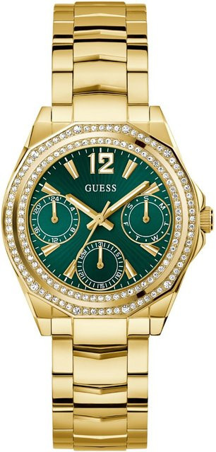 Guess Damenuhr Ritzy, Quarz, Edelstahl, Grün, 36 mm, 5 ATM - Bild 1