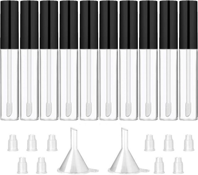 MUB Lipgloss-Behälter, 10 Stück, 10 ml, schwarz, Unisex - Bild 1