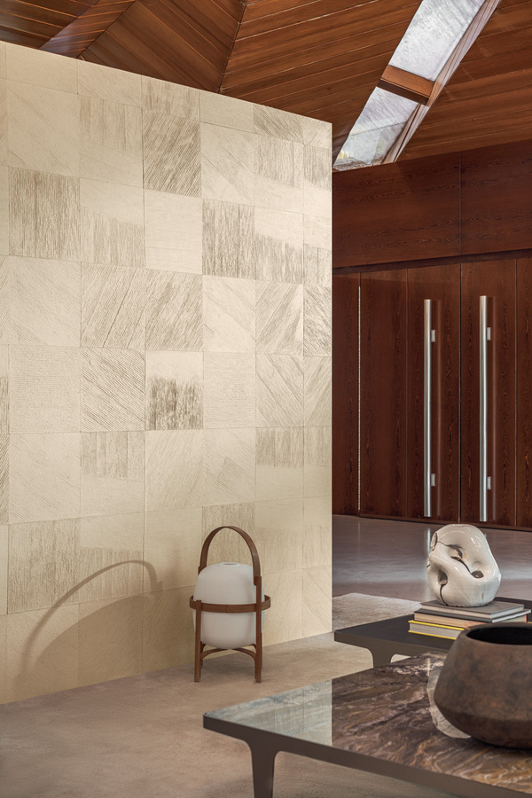 Élitis Tapete Koshi RM 1060 03 in Beige mit abstraktem geometrischem Design - Bild 1