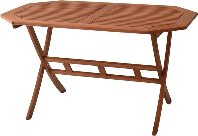 Merxx Klapptisch Borkum aus Eukalyptusholz in Beige, B/T/H: 85 x 74 x 135 cm - Bild 1