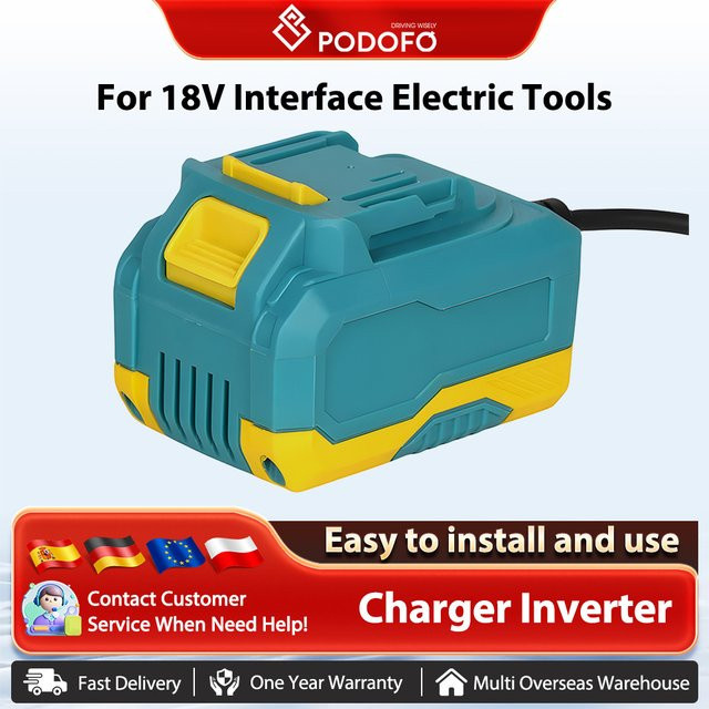 Podofo Netzteil Adapter von 220V AC auf 20V DC 40A für elektrische Werkzeuge mit 18V Schnittstelle und EU Stecker - Bild 1