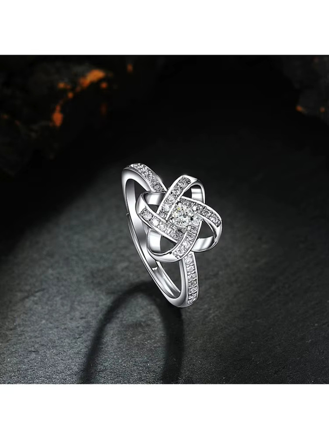 Ring 925 Silber, Moissanit, Damen - Bild 3