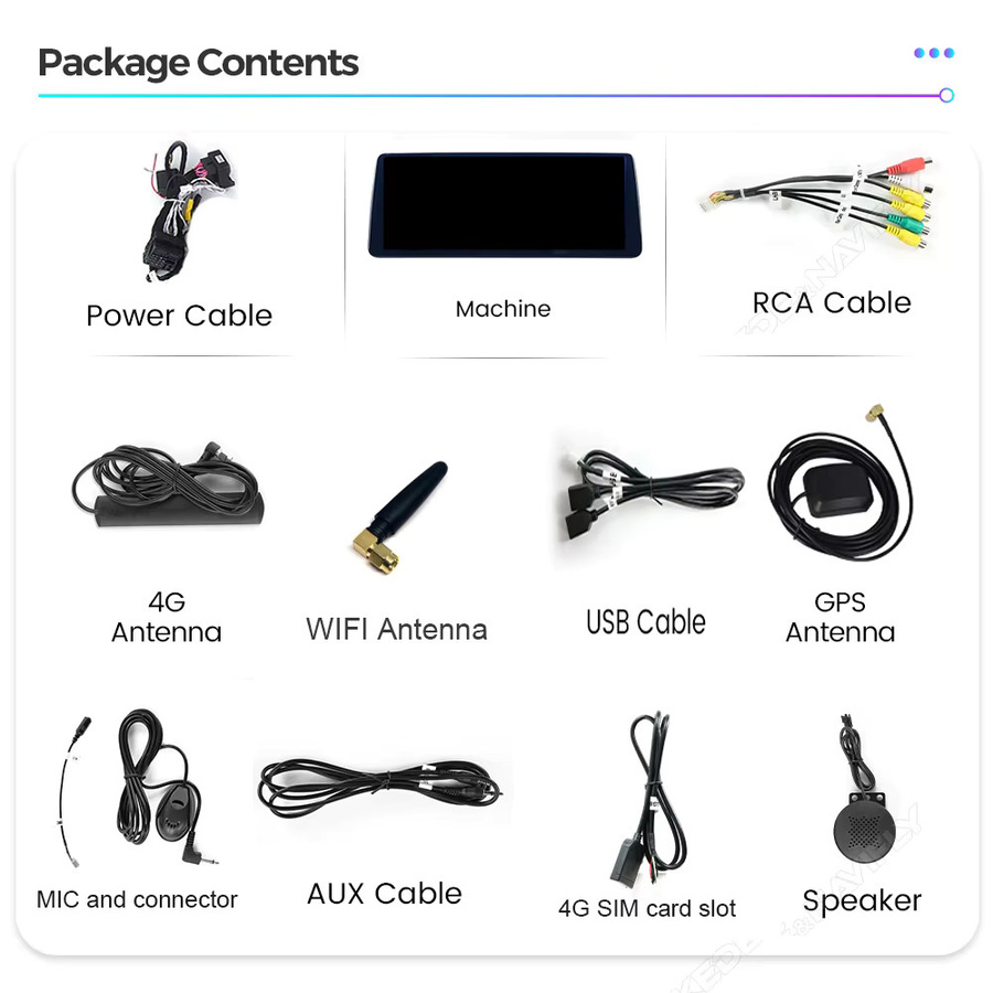 MEKEDE Linux Android Autoradio mit Wireless CarPlay für BMW 3er/5er Serie E90 E91 E92 E93 E60 E61 E63 CCC CIC Multimedia Navigationssystem in Schwarz mit GPS, 4G LTE und Dual Bluetooth - Bild 2