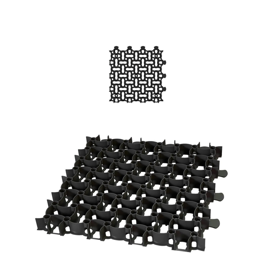 BigDean Rasengitter Paddockplatten aus Kunststoff in Schwarz B/T/H: 50 x 50 x 4 cm - Bild 2