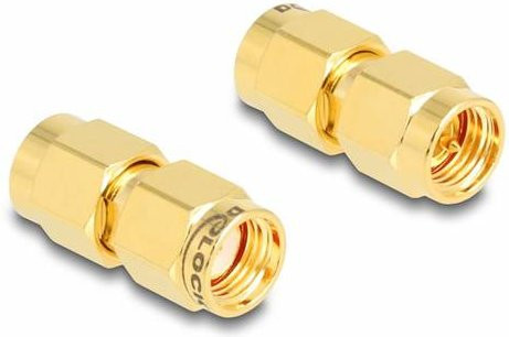 Delock HF-Adapter RPSMA-Stecker auf SMA-Stecker in Gold - Bild 1