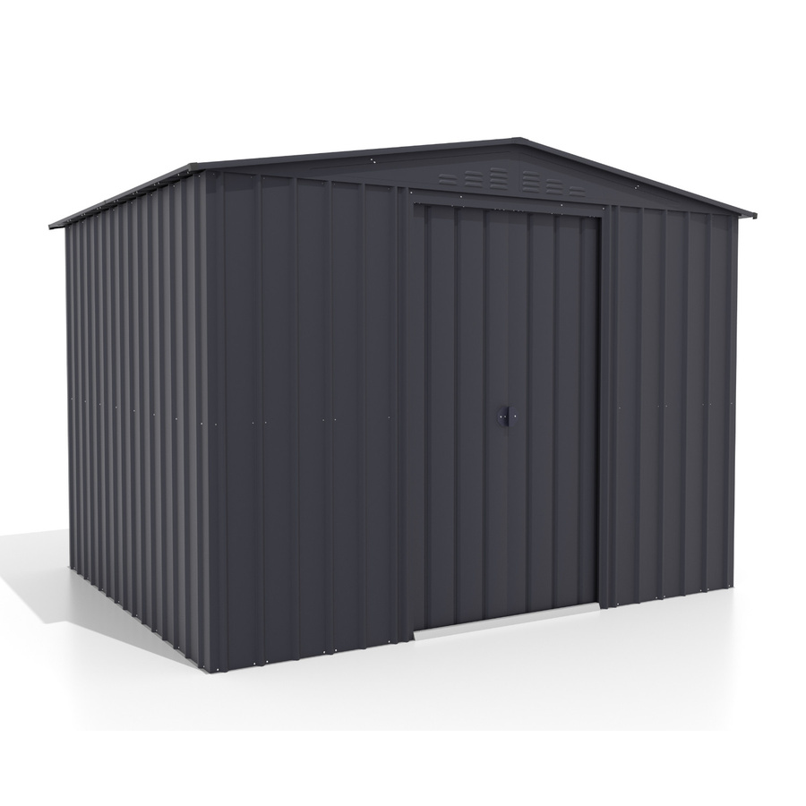 Globel Metall-Gerätehaus Tower 108 in Anthrazit mit Schiebetür und Tageslichtpaneel, B/T/H: 308 x 247 x 225 cm - Bild 2