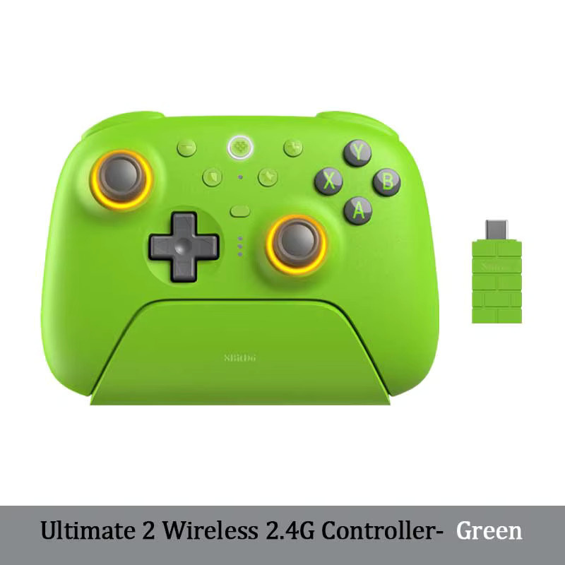 8BitDo Ultimate 2 Wireless Controller Green kabelloses 2,4-g-Gamepad mit TMR-Joystick für PC, Windows 10, 11 und Android - Bild 3