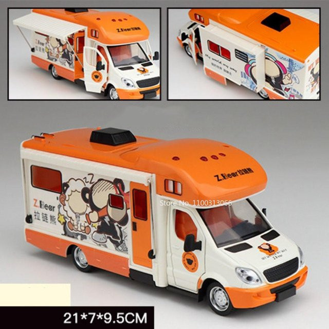 Cartoon-Bär Wohnwagen Spielzeugauto, Modell, 1:32, ab 14 Jahren - Bild 1