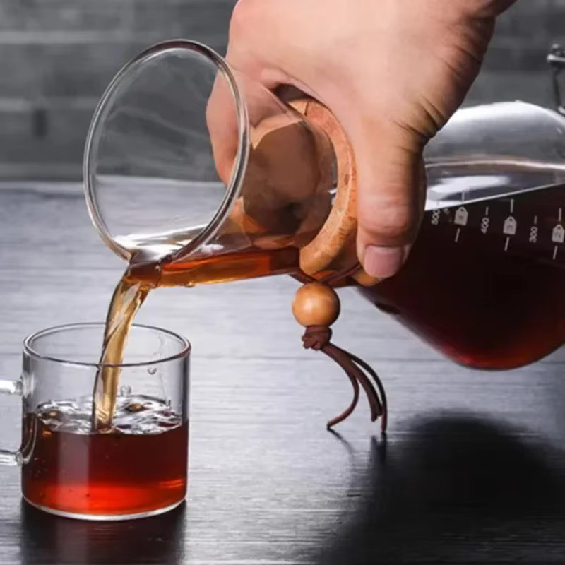 JUNBOPRO Handglas-Kaffeekessel mit Edelstahlfilter für Tropfbrauen, transparent, Höhe: 21,0 cm, Breite: 8,0 cm - Bild 4