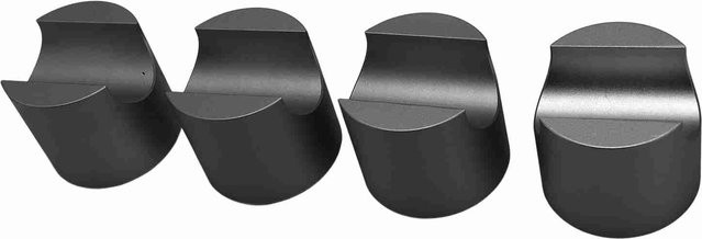 4 Stück mfySpace HiFi-Kabelklemmen aus Aluminiumlegierung in Schwarz - Bild 1