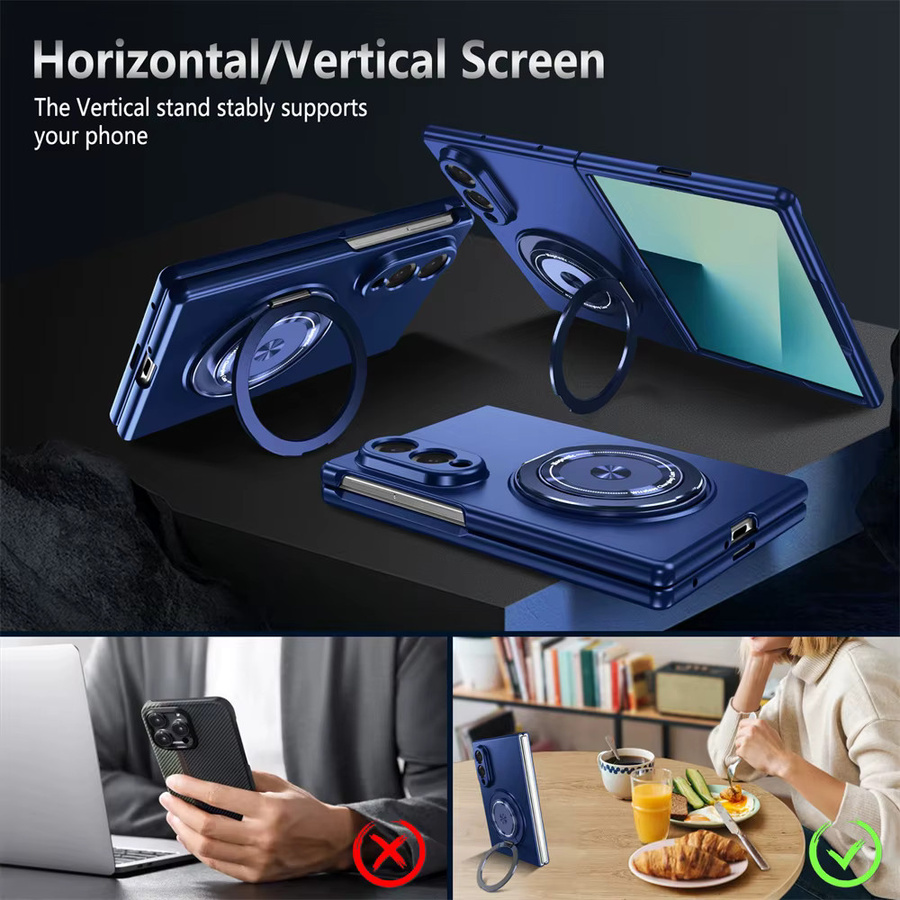 Magnetische rotierende Handyhülle mit Objektivschutz für Samsung Galaxy Z Fold 8, Z Fold 7, Z Fold 6, Z Fold 5 und Z Fold 4 in Rot oder Blau - Bild 2