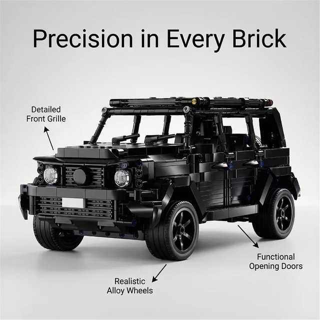 Tech Racer Block Roadster, Blockauto, Schwarz, ab 14 Jahren - Bild 1