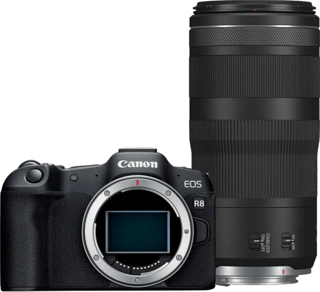 Canon EOS R8 Vollformat Systemkamera mit RF 100-400mm f/5.6-8 IS USM Objektiv in Schwarz - Bild 1