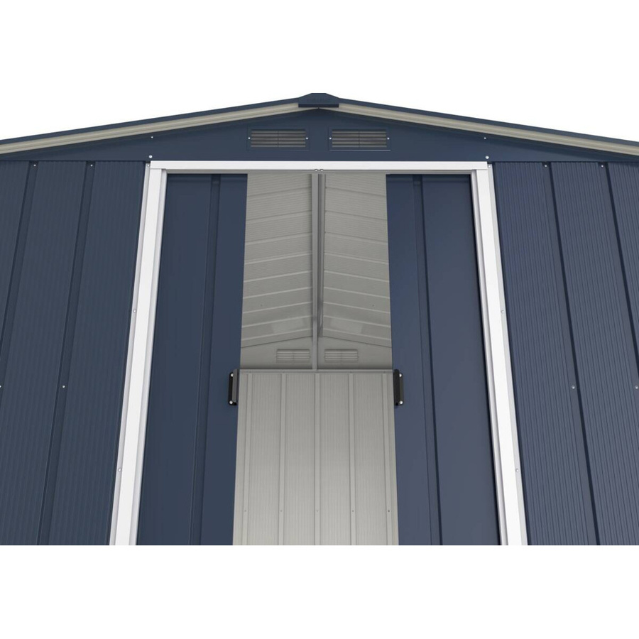 Duramax Metall Gartenhaus in Anthrazit mit Schiebetüren, B/H/T: 262 x 191 x 234 cm - Bild 3