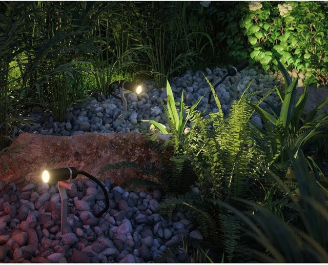 Paulmann Plug & Shine Plantini LED-Erdspieß Gartenstrahler IP65 Warmweiß aus Aluminium - Bild 2