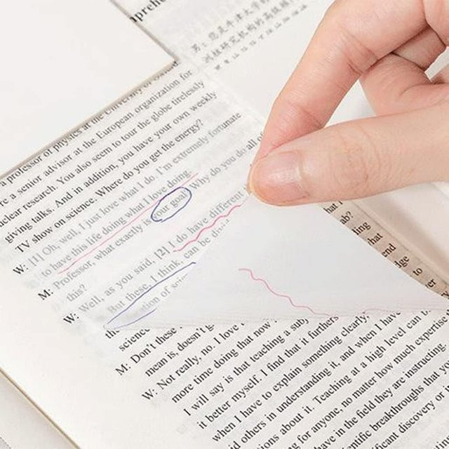 50 Stück selbstklebende transparente Notizpapier-Sets für Sammelalben, wasserdicht, B: 7,6 cm, H: 10,2 cm - Bild 1