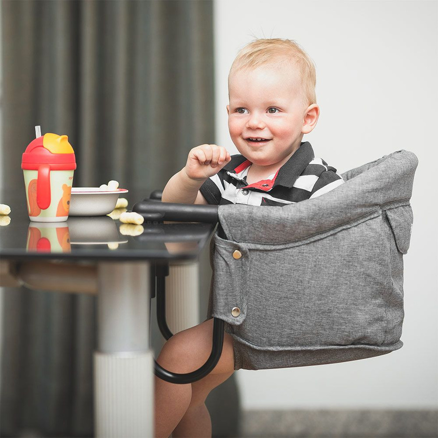 Fillikid Faltbarer Tischsitz mit Tasche in Melange Grau - Bild 4
