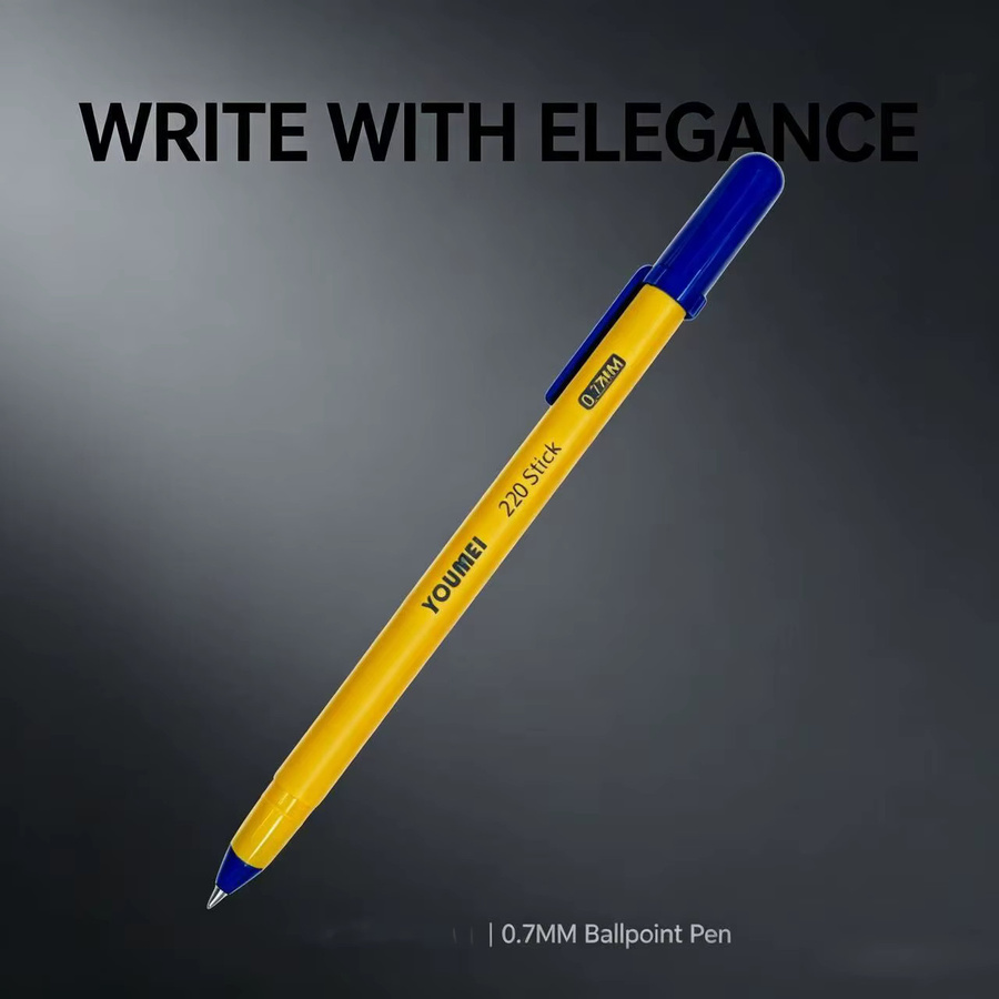 12-teiliges CEESO Kugelschreiber-Set mit blauer ölbasierten Tinte, 0,7 mm Stiftstärke, Kunststoffgehäuse - Bild 6